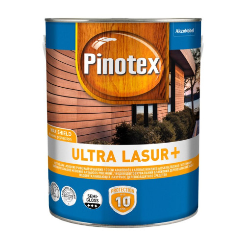 Просочення для дерева Pinotex Ultra Lasur+ з декоративним ефектом, антрацит, 3 л