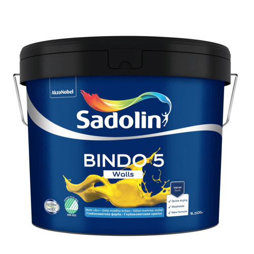 Эмульсионная краска Sadolin Bindo 5 для стен, BW 