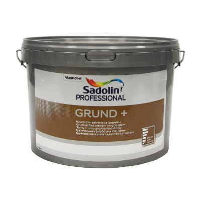 Грунтовочная краска на водной основе Sadolin Grund+ для стен и потолка, белая, BW