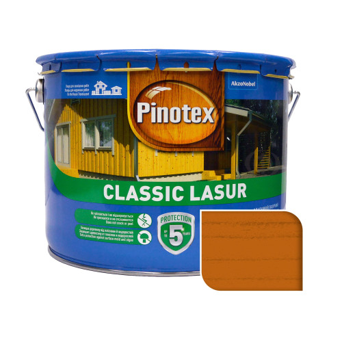 Пропитка лазурная для дерева Pinotex Classic Lasur с декоративным эффектом, орегон