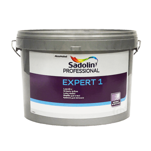 Латексная краска Sadolin Expert 1 для потолка, белая