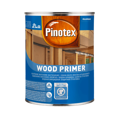 Грунтовка для дерева Pinotex Wood Primer биоцидная, бесцветная 1л