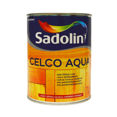 Лак на водной основе Sadolin Celco Aqua для стен и потолка, матовый, бесцветный, BC