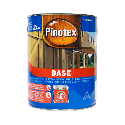Грунтовка для дерева Pinotex Base биоцидная, бесцветная Грунтовка для дерева Pinotex Base биоцидная, бесцветная