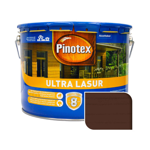 Пропитка лазурная для дерева Pinotex Ultra Lasur с декоративным эффектом, орех