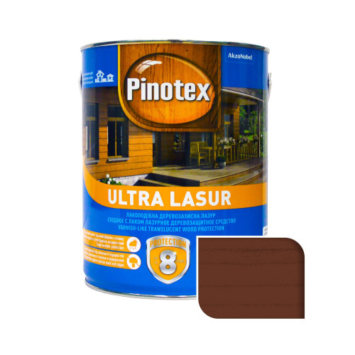 Пропитка лазурная для дерева Pinotex Ultra Lasur с декоративным эффектом, тик