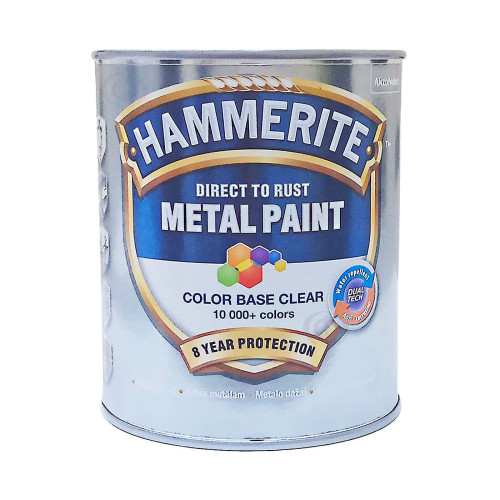 Краска 3 в 1 по металлу Hammerite Metal Paint Base Smooth защитная, бесцветная, BC