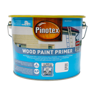Краска для дерева Pinotex Wood Paint Primer грунтовочная, белая