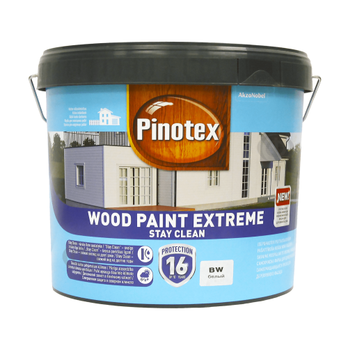 Краска для дерева Pinotex Wood Paint Extreme самоочищающаяся, белая, BW