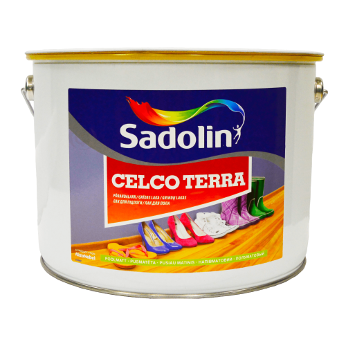 Лак для пола Sadolin Celco Terra алкидный, полуматовый, бесцветный