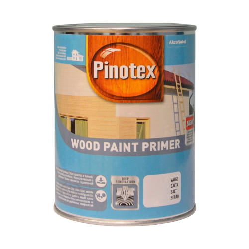 Краска для дерева Pinotex Wood Paint Primer грунтовочная, белая