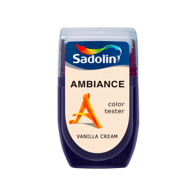 Тестер цвета Sadolin Ambiance Color Tester для стен, Vanilla Cream, 30 мл Тестер цвета Sadolin Ambiance Color Tester для стен, Vanilla Cream, 30 мл
