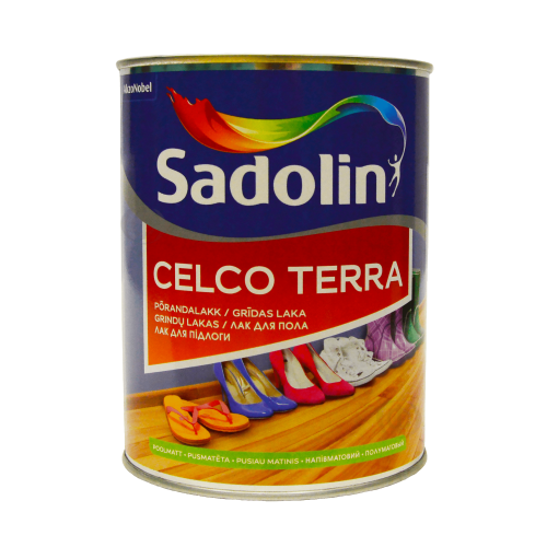 Лак для пола Sadolin Celco Terra алкидный, глянцевый, бесцветный