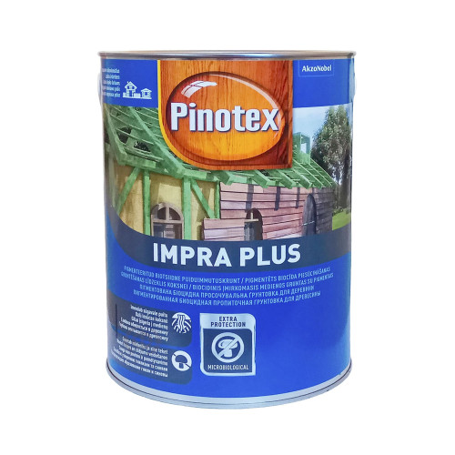 Пропитка для скрытых деревянных конструкций Pinotex Impra Plus, зеленая