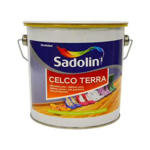 Лак для пола Sadolin Celco Terra алкидный, полуглянцевый, бесцветный