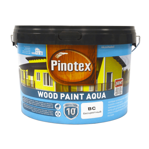 Краска для дерева Pinotex Wood Paint Aqua атмосферостойкая, бесцветная, BC