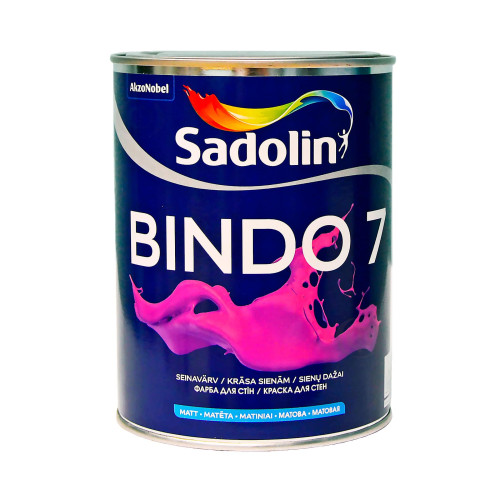Латексная краска Sadolin Bindo 7 для стен и потолка, белая, BW