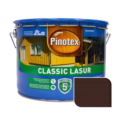 Пропитка лазурная для дерева Pinotex Classic Lasur с декоративным эффектом, палисандр