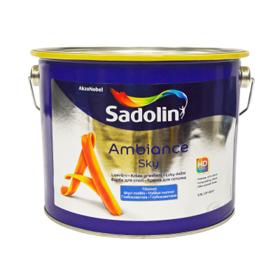 Латексная краска Sadolin Ambiance Sky для потолка, белая