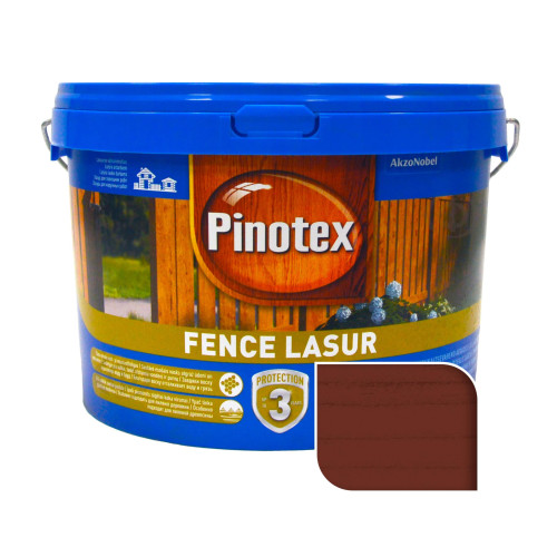 Пропитка лазурная для дерева Pinotex Fence Lasur с декоративым эффектом, красное дерево