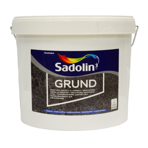 Грунтовочная краска на водной основе Sadolin Grund для стен и потолка, белая