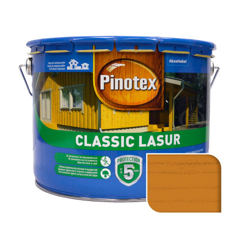 Пропитка лазурная для дерева Pinotex Classic Lasur с декоративным эффектом, калужница