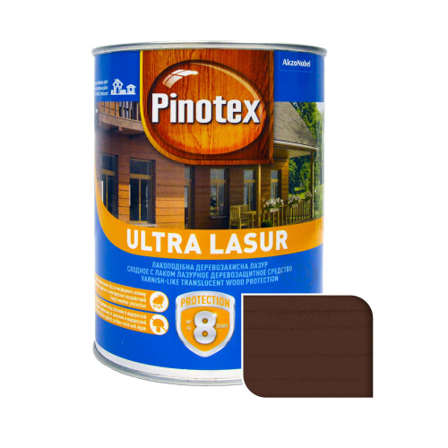 Пропитка лазурная для дерева Pinotex Ultra Lasur с декоративным эффектом, орех