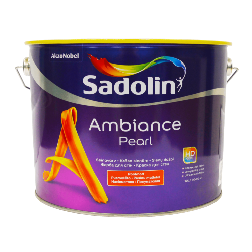 Акриловая краска Sadolin Ambiance Pearl для стен и потолка, бесцветная, BC