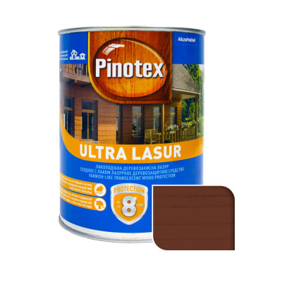 Пропитка лазурная для дерева Pinotex Ultra Lasur с декоративным эффектом, тик Пропитка лазурная для дерева Pinotex Ultra Lasur с декоративным эффектом, тик