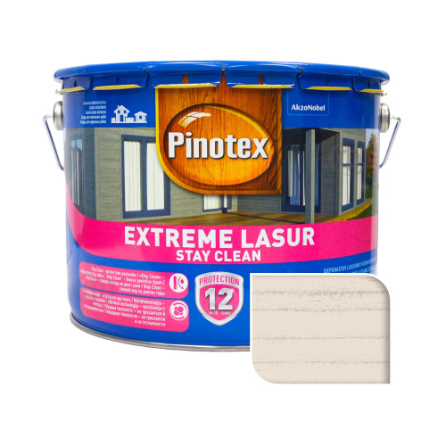Пропитка лазурная для дерева Pinotex Extreme Lasur самоочищающаяся, снег