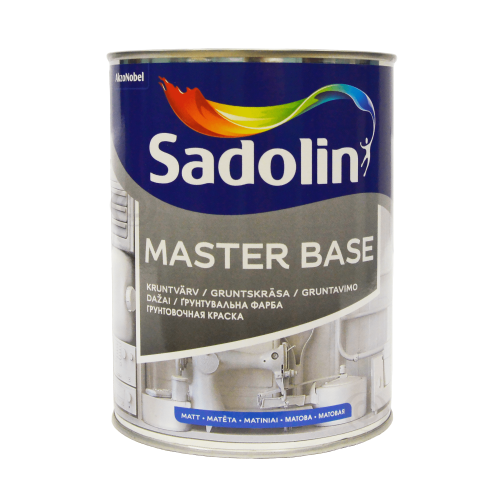 Грунтовочная краска алкидная Sadolin Master Base для стен и потолка, белая, BW