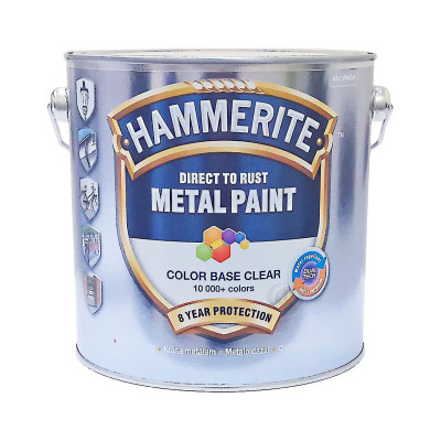 Краска 3 в 1 по металлу Hammerite Metal Paint Base Smooth защитная, бесцветная, BC