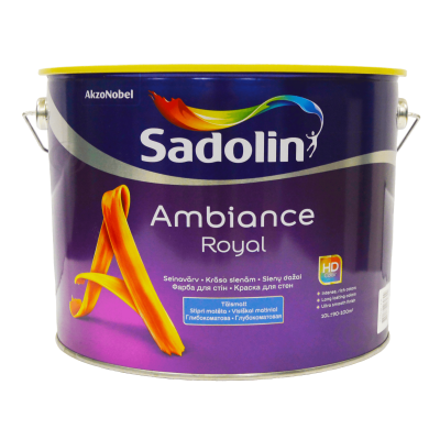 Акриловая краска Sadolin Ambiance Royal для стен и потолка, бесцветная, BC