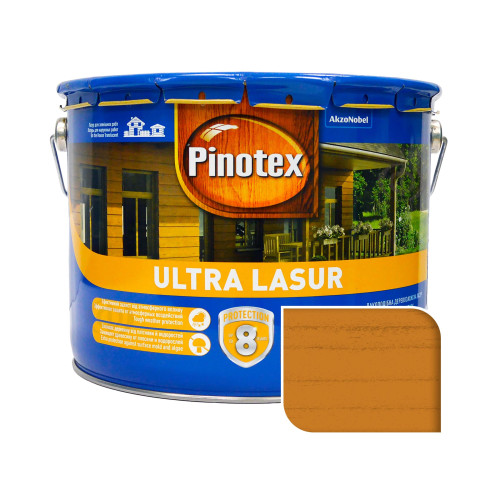 Пропитка лазурная для дерева Pinotex Ultra Lasur с декоративным эффектом, калужница