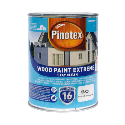 Краска для дерева Pinotex Wood Paint Extreme самоочищающаяся, бесцветная, BC