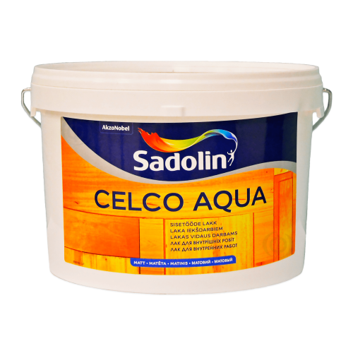 Лак на водной основе Sadolin Celco Aqua для стен и потолка, матовый, бесцветный, BC