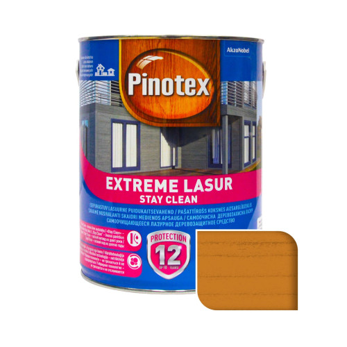 Пропитка лазурная для дерева Pinotex Extreme Lasur самоочищающаяся, калужница