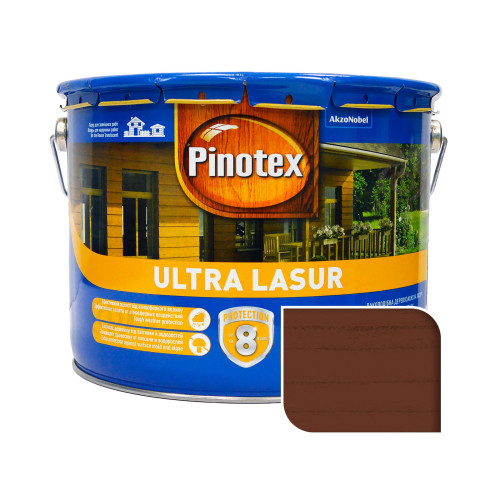 Пропитка лазурная для дерева Pinotex Ultra Lasur с декоративным эффектом, тик