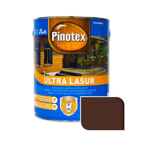 Пропитка лазурная для дерева Pinotex Ultra Lasur с декоративным эффектом, орех